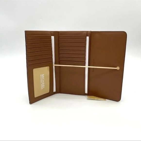 Michael Kors Medium Duffle Satchel Crossbody Bag & Trifold Wallet Brown - Picture 8 of 11